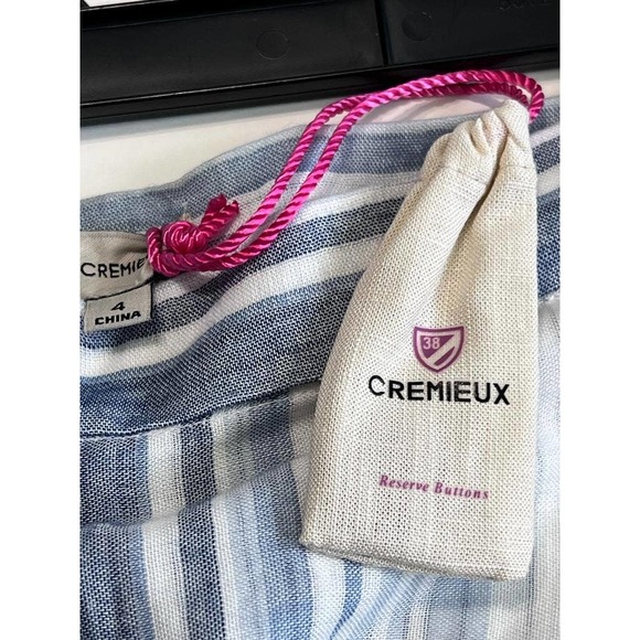 Cremieux Midi Skirt Striped with Accent Buttons, Size 4 New With Tag - Picture 6 of 7